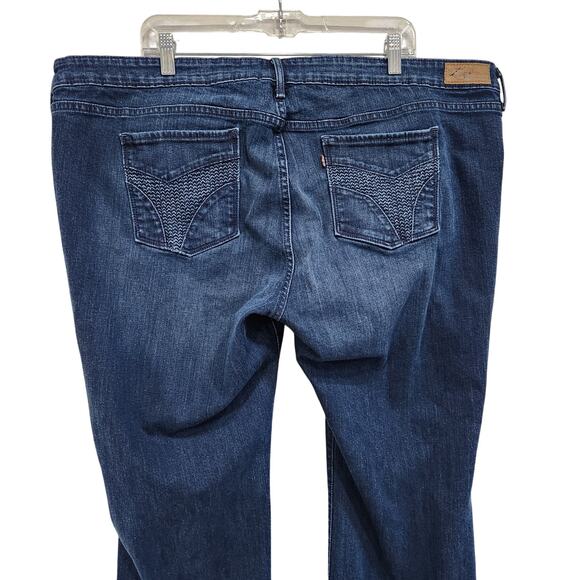 Levi's Slight Curve Boot Cut Jeans Classic Fit High Rise Dark Wash Plus Size 24W - Picture 6 of 10